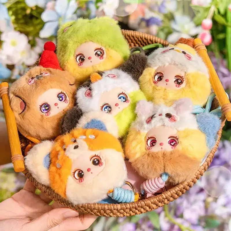 

Мягкая игрушка-брелок Liila Zoo Mini Animal: модная коллекционная подвеска-сюрприз для рюкзака и телефона, милая кукла-талисман в коробке-сюрпризе