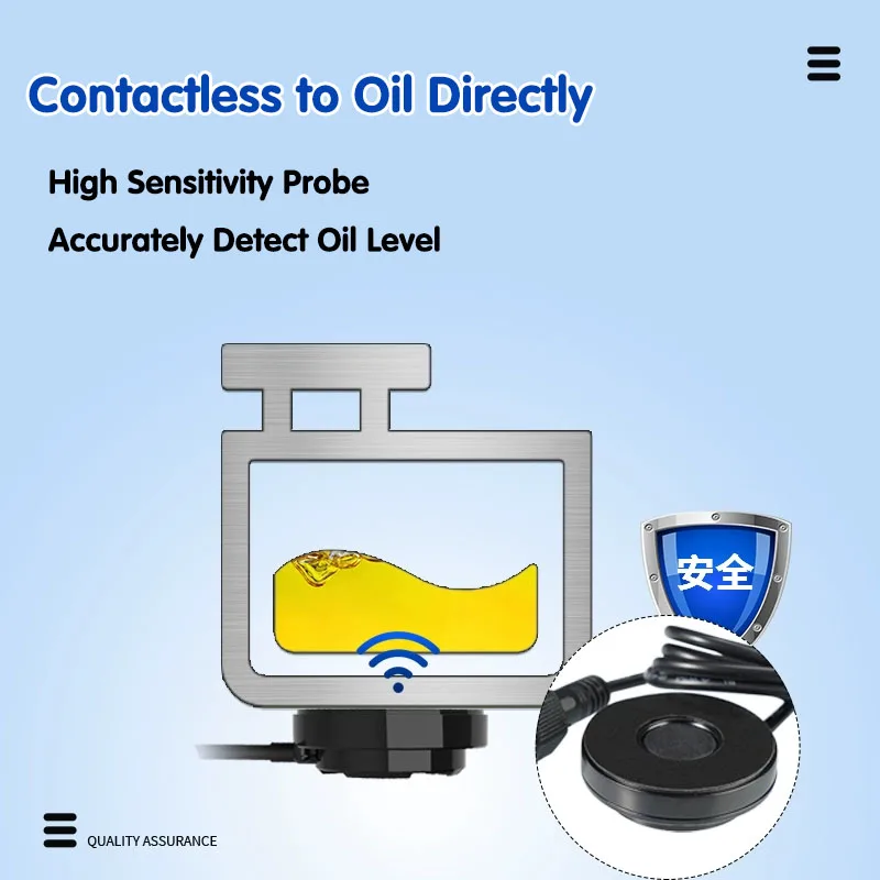 Truck & Vehicle Non-contact Ultrasonic Fuel Oil Consumption Real-time Monitoring Level Sensor, Liquid Water Level Detector