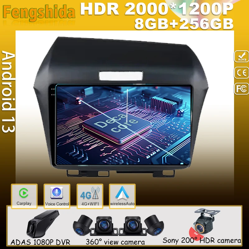 

Car Video Android For Honda Jade 2013-2017 Auto Radio No 2din Player Touchscreen Head Unit 7862 Navigation Bluetooth Stereo DVD