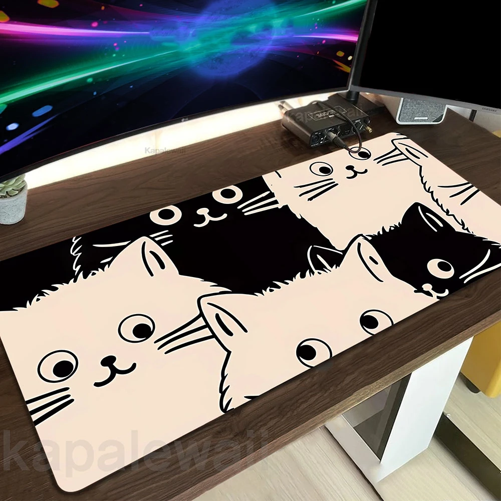 

Kawaii Cute Cat Mouse Pad Grande Gaming Mousepad Large Anime Mouse Mat Gamer Keyboard Pads XXL 900x400mm Mousepads Desk Mat