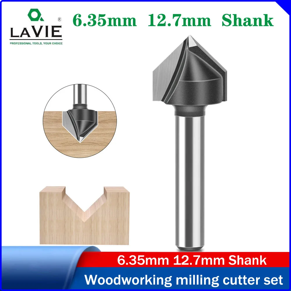

LAVIE 90° V-Type Router Bit,Woodworking Trimmer Cutter,Grooving & Folding Bit for Aluminum Composite Panel and Integrated Wall