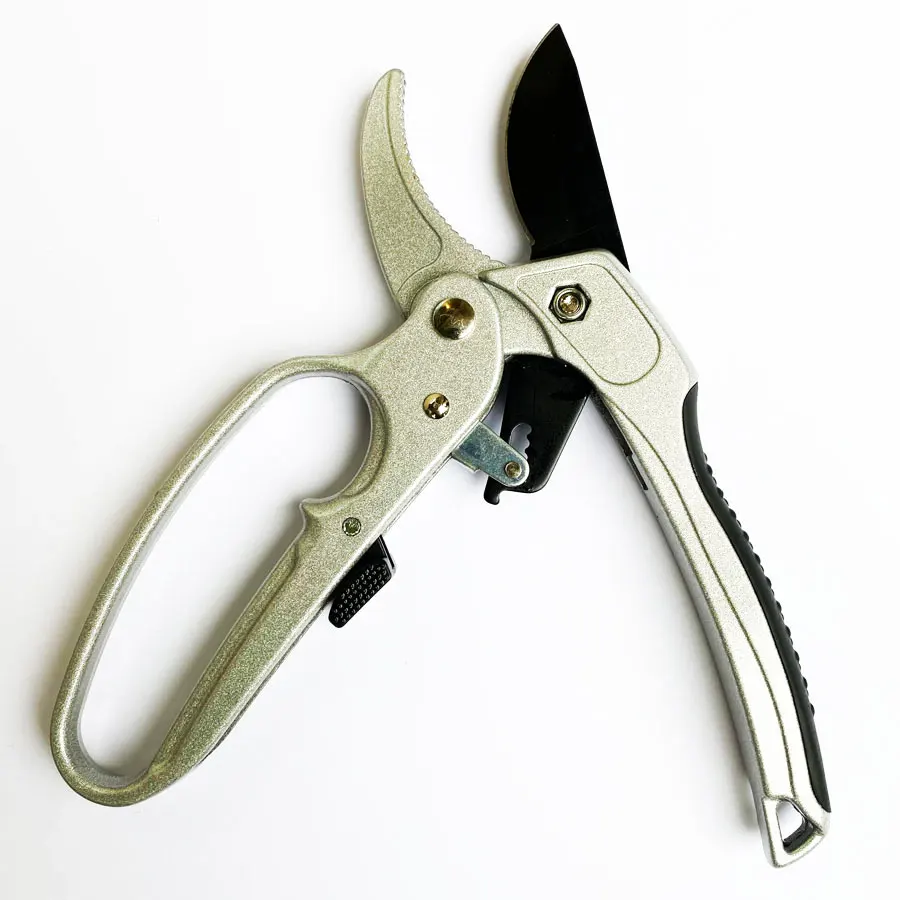 Professional Ratchet Pruning Shears & Grafting Tools with Anti-Slip PTFE Coated Handle Forged Steel Construction view 4