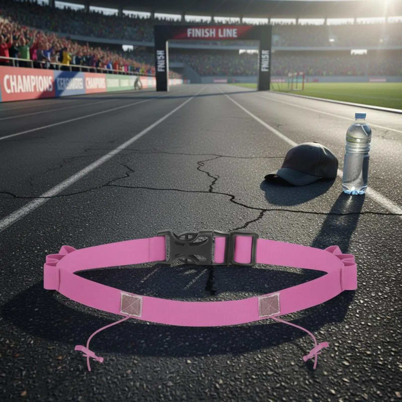 Customizable Adjustable Running Bib Belt Elastic Marathon Waist Strap Triathlon Accessories for Racing Day Use