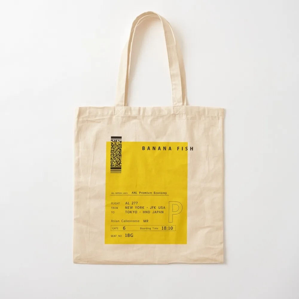 Banana Fish vliegtuigticket Tote Bag schattige draagtas gratis bezorgtassen Snoepzakjes