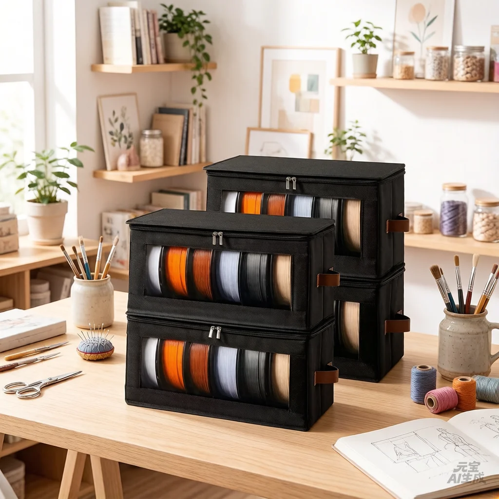 Universal 3D Printer Filament Storage Box, Sturdy Container Organizer Rack, Practical Tool for Office Workshop Printing Supplies