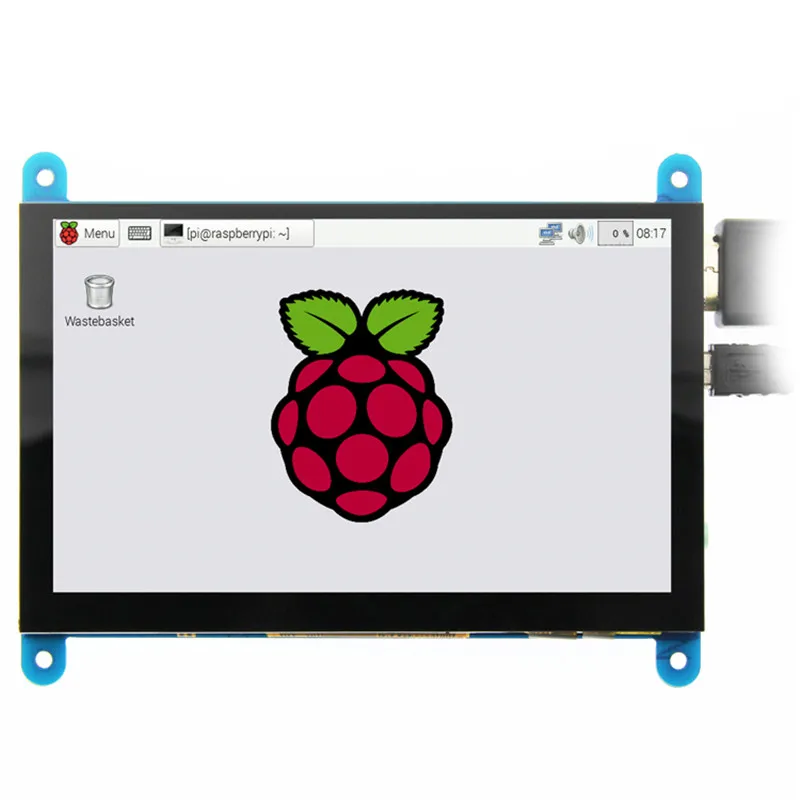 Imagem -04 - Módulo de Tela de Toque Capacitiva Compatível com Hdmi Lcd Raspberry pi 2b 3b Mais 4b pc bb Banana Preto 800x480