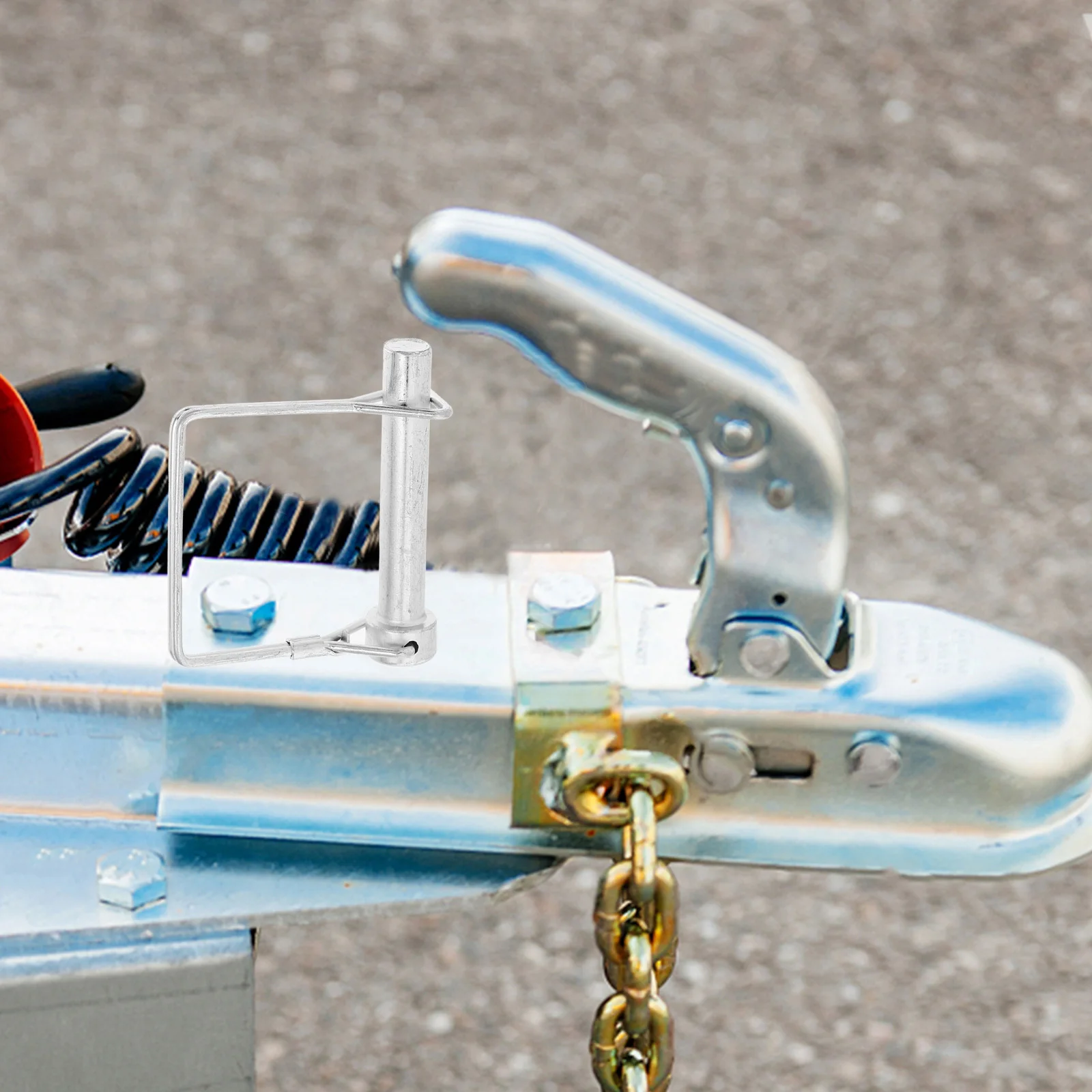 

2Pcs Square Lock Pin Heavy Duty Spring Loaded Coupler Pin for Trailer Hitch Safety Latch Locking Receiver Clip