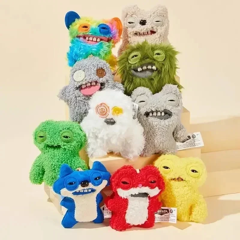 New Genuine Fuggler Teeth Monster Plush Doll Cute Funk Teeth Treasure Ugly Monster Funny Toy Shorts Plushie Doll Birthday Gift