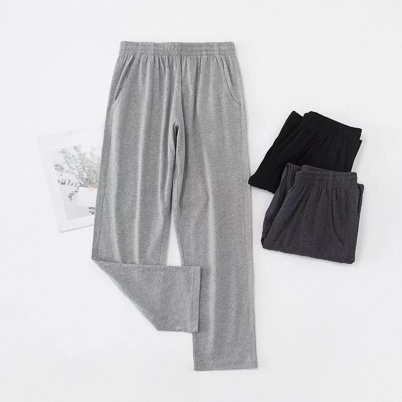 سراويل بيجامة صيفية رفيعة كاجوال للرجال، فضفاضة، مقاس كبير، سراويل منزلية يمكن ارتداؤها في الخارج، سراويل منقوشة