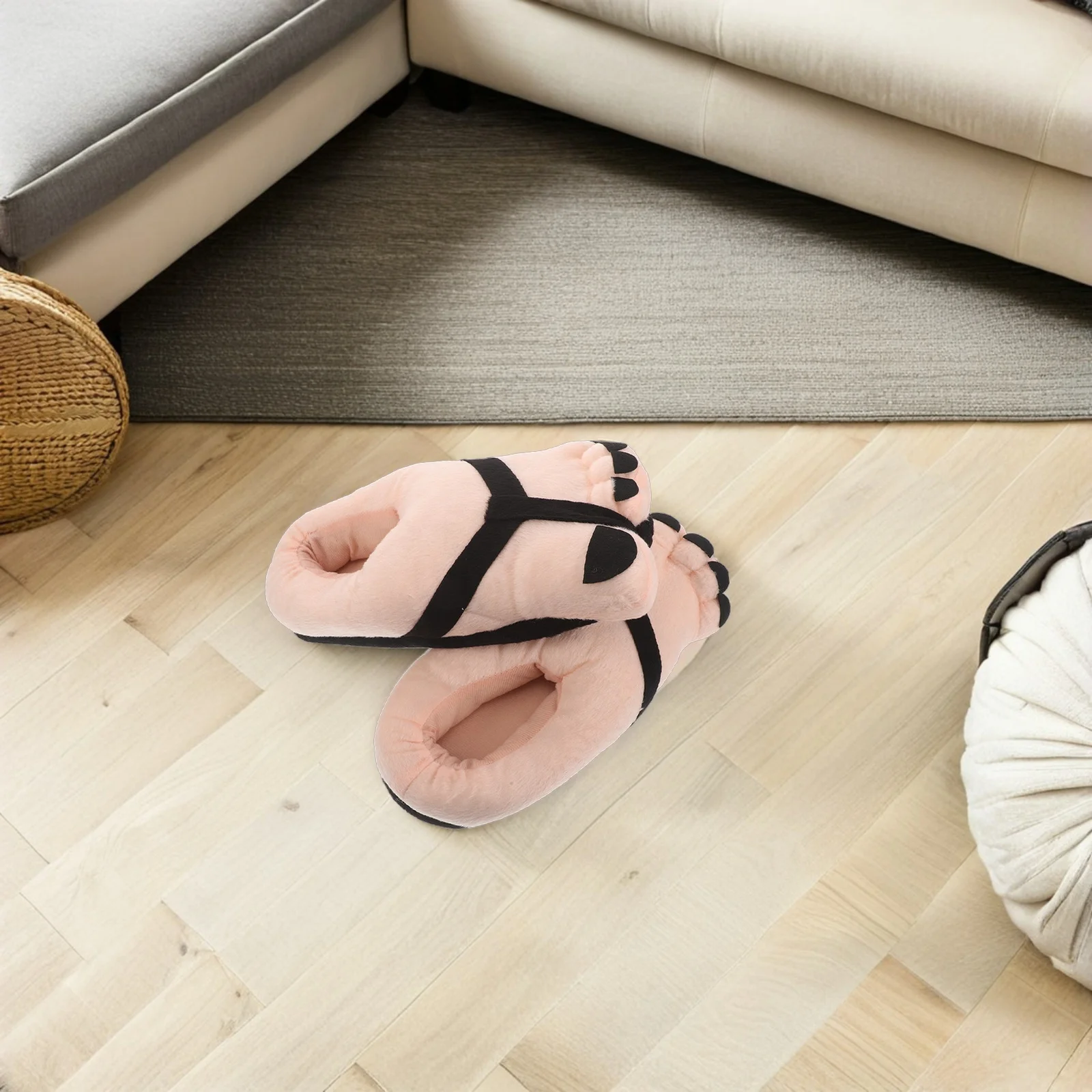 1 par de chinelos de pés gigantes, sapatos de brincadeira grandes para baile de máscaras, festa de halloween, fantasia cosplay, adultos, tamanho 34-40, novidade