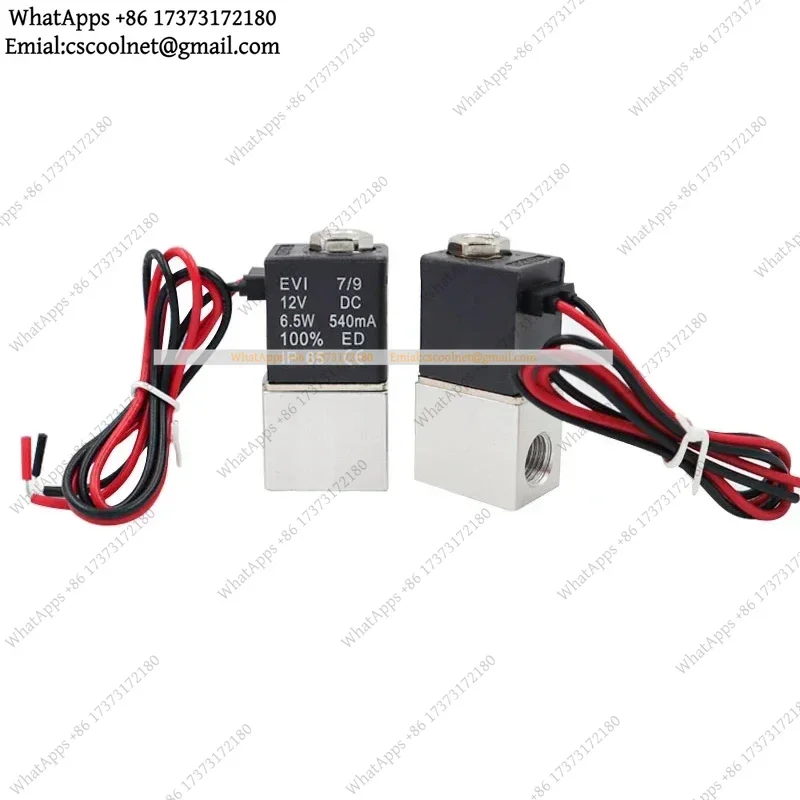 Compressor Valve 1/4 Inch Normally Closed Pneumatic Aluminum Solenoid Valve 12V 24V Air Water Oil