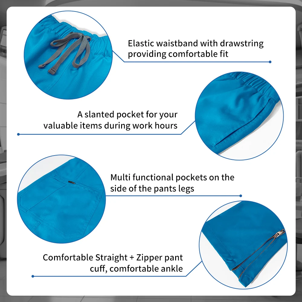 Anti-wrinkle Surgical Uniforms Women Medical Nurse Scrubs Suit Breathable Clinical Nursing Workwear Pet Grooming Working Clothes