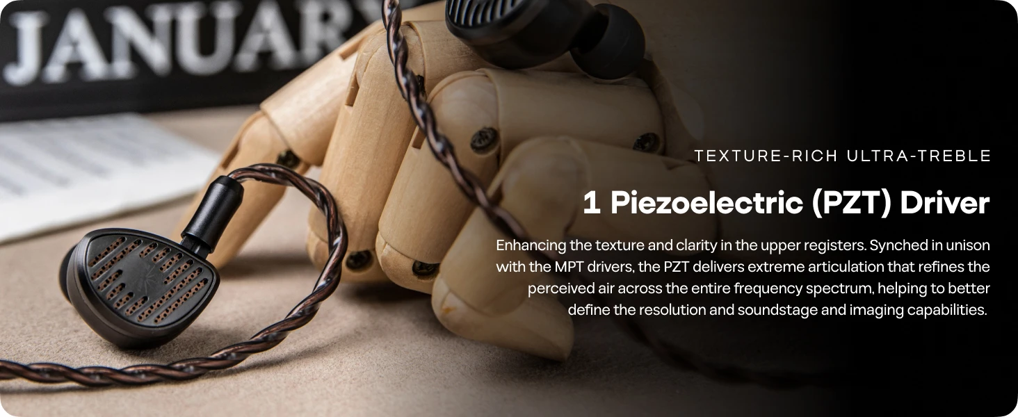 Kiwi Ears Septet 1DD+4BA+1 Planar+1 PZT Quadbrid IEM Kopfhörer Kabelgebundene Ohrhörer mit ansprechender und symmetrischer Tonabgleich – Detail 6