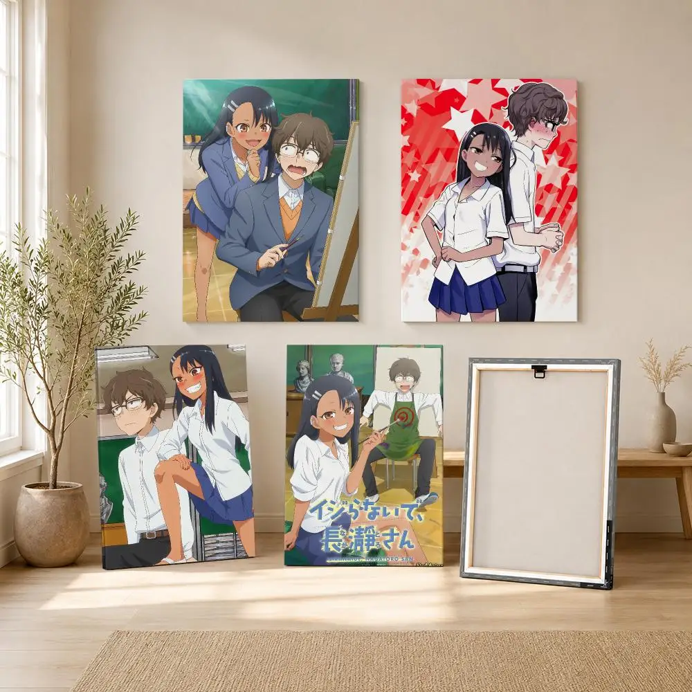Dont Toy With Me Miss N-Nagatoro Painting Calligraphy Wood Framed Canvas Poster Wall Art Bedroom Hallway Bar Office Home Decor
