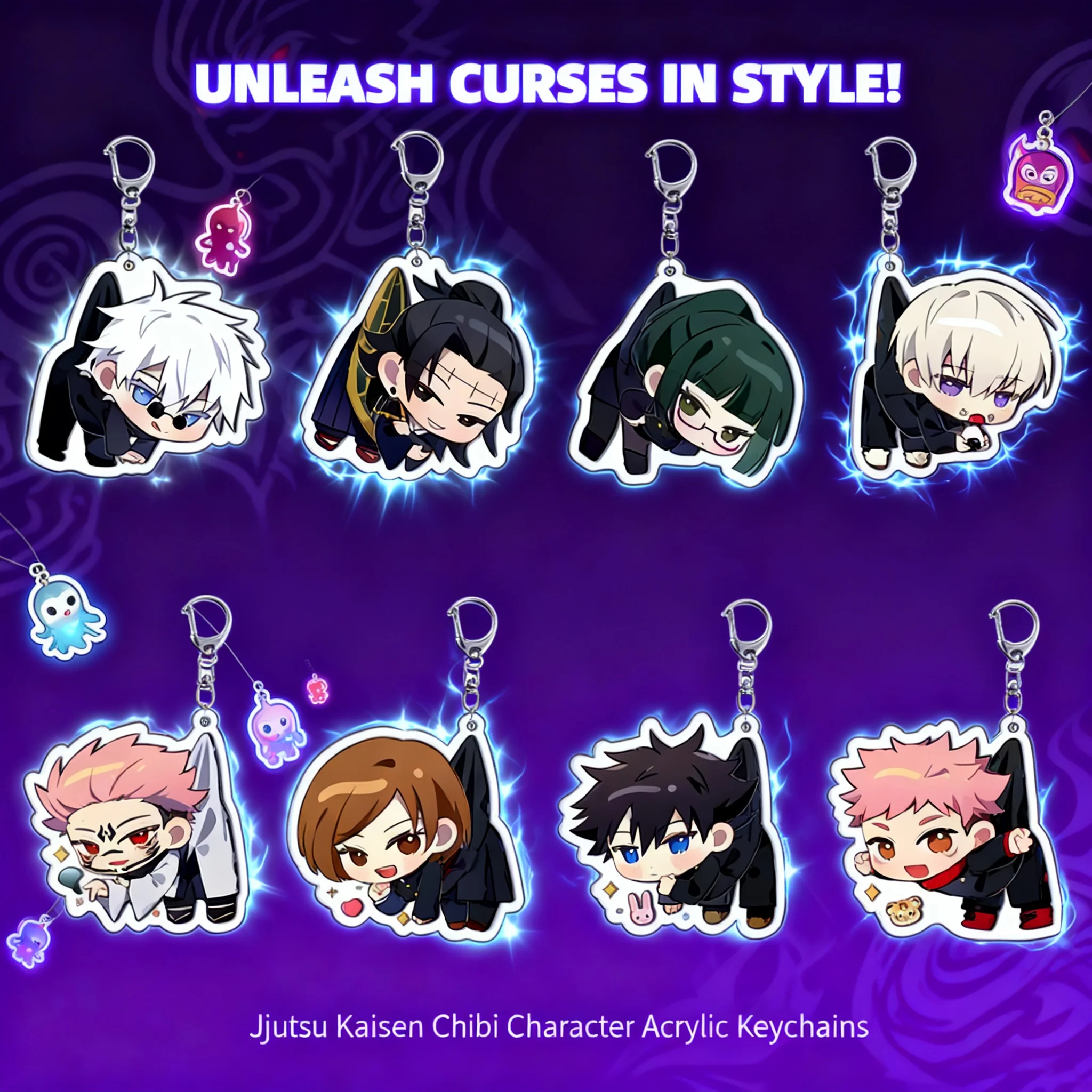 

Chainsaw Man Acrylic Keychain Denji Power Aki Hayakawa Anime Pendant Jujutsu Kaisen Yuji Itadori Megumi Fushiguro Nobara