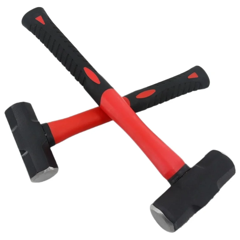 مطرقة صناعية من الدرجة الصناعية 2025 مطرقة مثمنة بمقبض ناعم مقاس 16 بكسل مطرقة يدوية شكل مربع