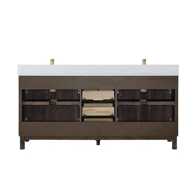m American Style  Bathroom Vanities Cabinets Floor Standing 72 Inch Bathroom Vanity With Top Made in Vietnam m