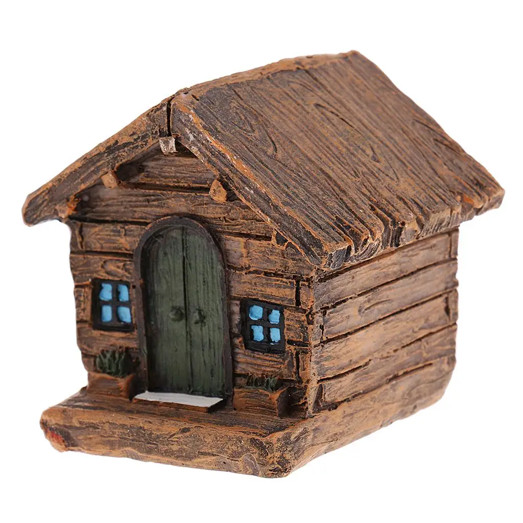 1 Pc Model Farmhouse Mini House Figurine Resin Diorama Accessory