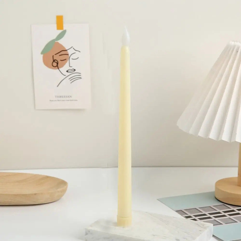 Simulation Led Candles with Flickering Flame 3D Wick Candlesticks Tall Battery Operated Atmosphere Light Restaurant