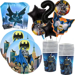 Bir Süper kahraman, Çocuklar için Tek Kullanımlık Sofra Takımı, Yarasa Adam, Bardak, Masa örtüsü, Balon, 3D, Parti, Doğum Günü, Dekor Cadılar Bayramı, Bebek Duşu Kupanın 6 büyük satışı batman 3-d no. 3