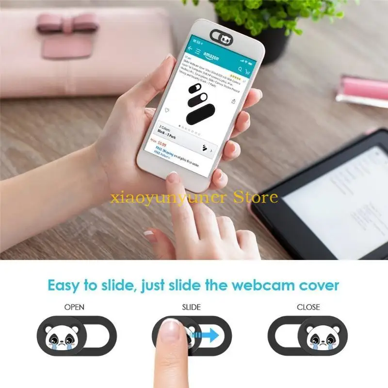 P9JB Laptop Camera Cover Slide Cute, Webcam Cover Cute Ultra Thin Camera Blocker Protect Privacy Sliding Design for Computer/