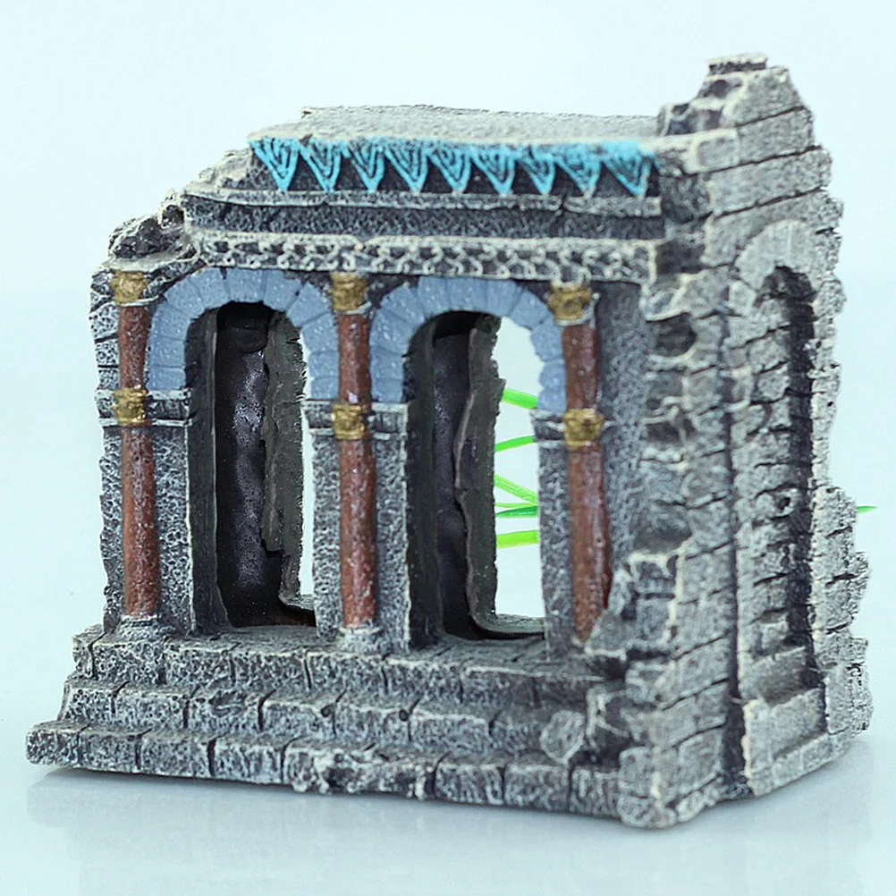 

Resin Aquarium Castle Decoration for Fish Tank Landscape Ornament Suitable Fresh Salt Water Safe Hiding Place Enhance Visual