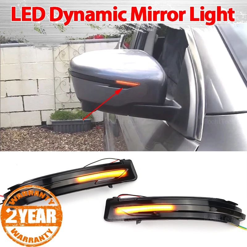 2pcs Dynamic Turn Signal LED Light Side Mirror Indicator For Nissan X-Trail T32 Qashqai J1 Navara NP300 Juke Pathfinder