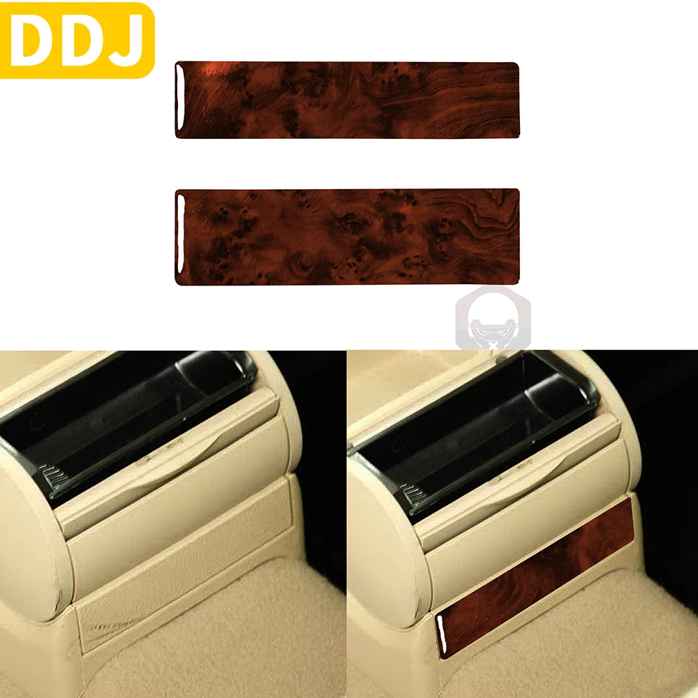 For VW Golf 4 Mk4 1999-2004 Accessories 6Pcs Wood Grain Plastic Car Interior Cup Holder Panel Cover Trim Sticker