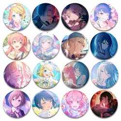 Music Game Project SEKAI Brooch Pins Anime Shinonome Ena Akiyama Mizuki Nightcord Tinplate Badge Backpack Clothes Accessories