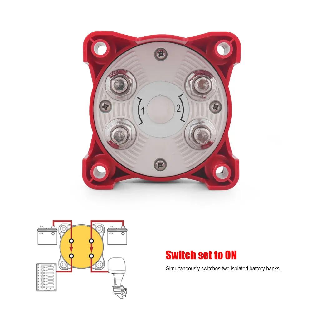 

350 Amp E-Series Dual Circuit plus Battery Rotary Switch Isolators Disconnect 32V for Car Truck Ship RV Speedboat 5510E
