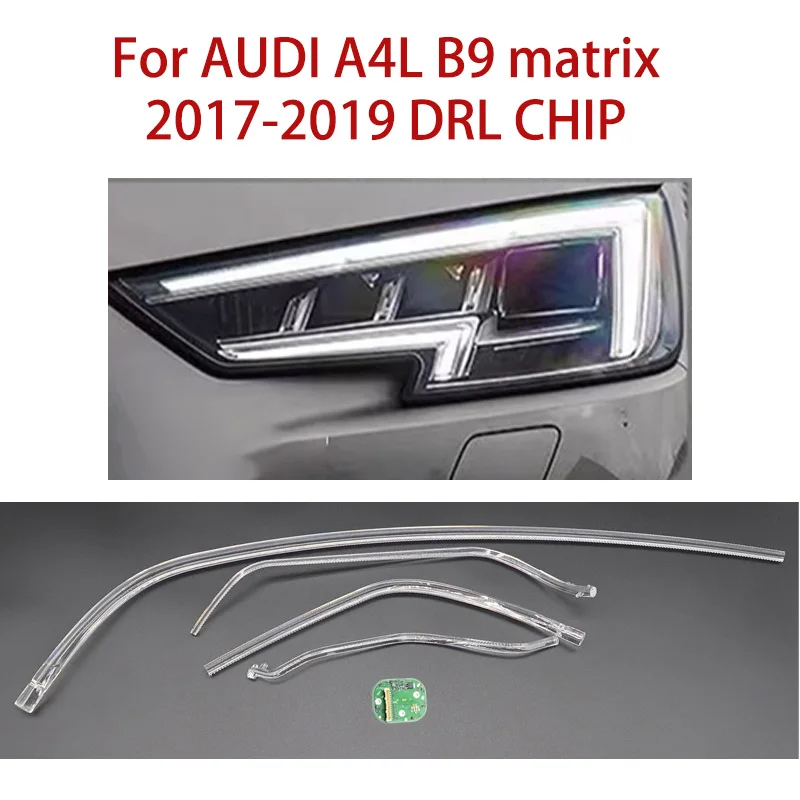 

Автомобильный DRL CHIP Световая направляющая полоса Angel Eye Light Guide Tube Балласт Чип-модуль Запчасти Белый свет для AUDI A4L B9 2017-2019 Матрица