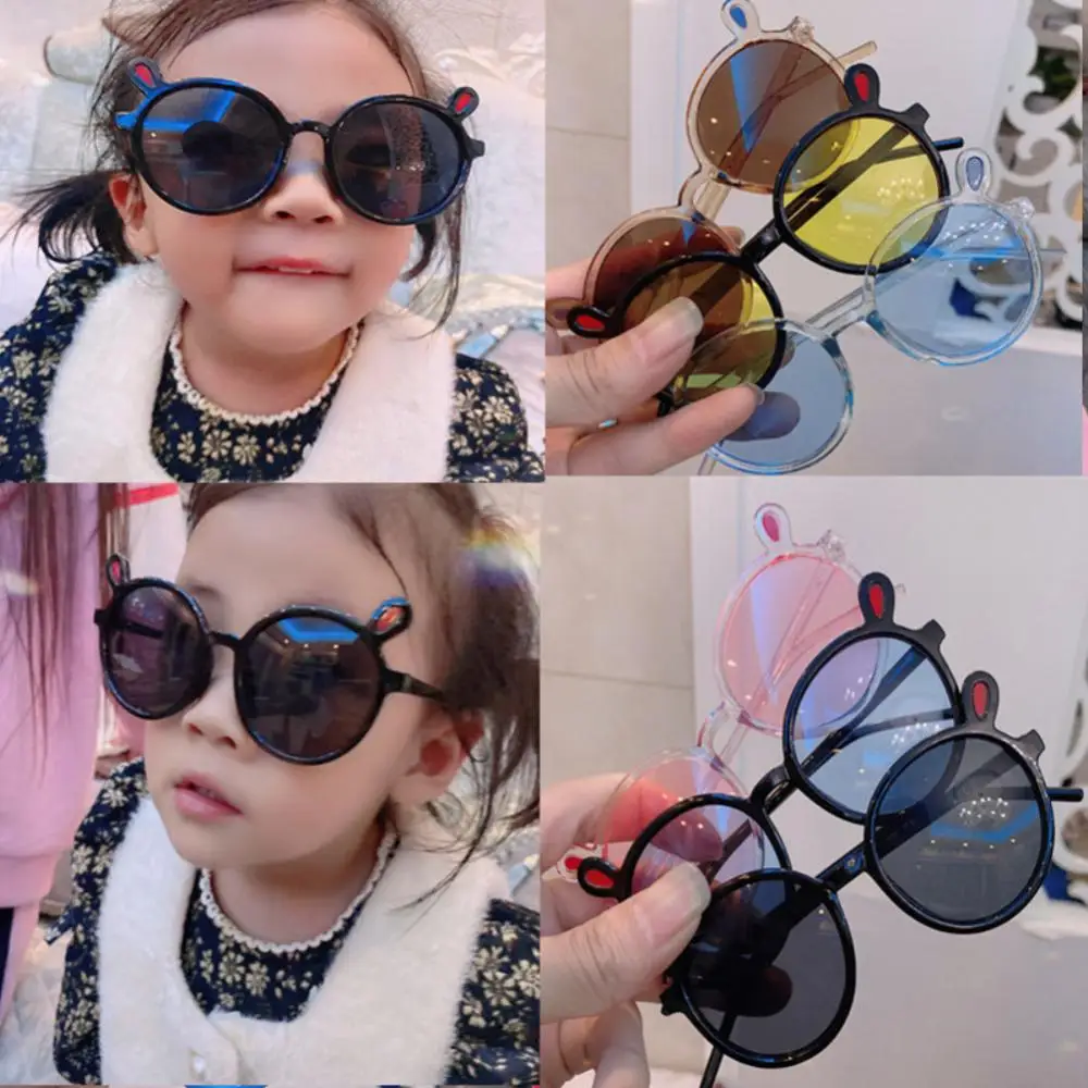 1/5PCS Childrens Sun Glasses Plastic Cute Ear 2023 Party Sunglasses Kids Sunglasses Portable Summer Colorful Baby Eyeglasses image 5