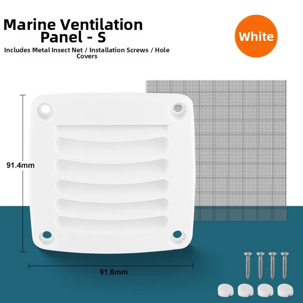 For Marine Boats RV Ventilation Cover Square Air Vent For Optimal Ventilation Efficient Marine Air Vent Marine Ventilation
