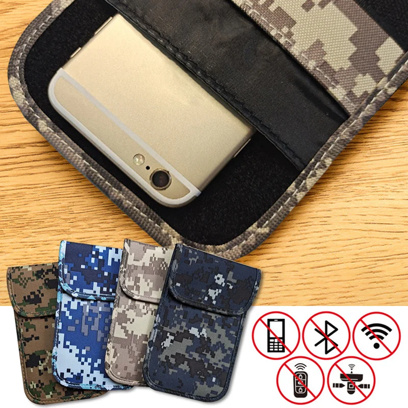 Bolsa Faraday de camuflaje para tableta, bloqueo de señal de teléfono móvil, bloqueo de señal RFID, funda protectora, ubicación GPS, protección EMF