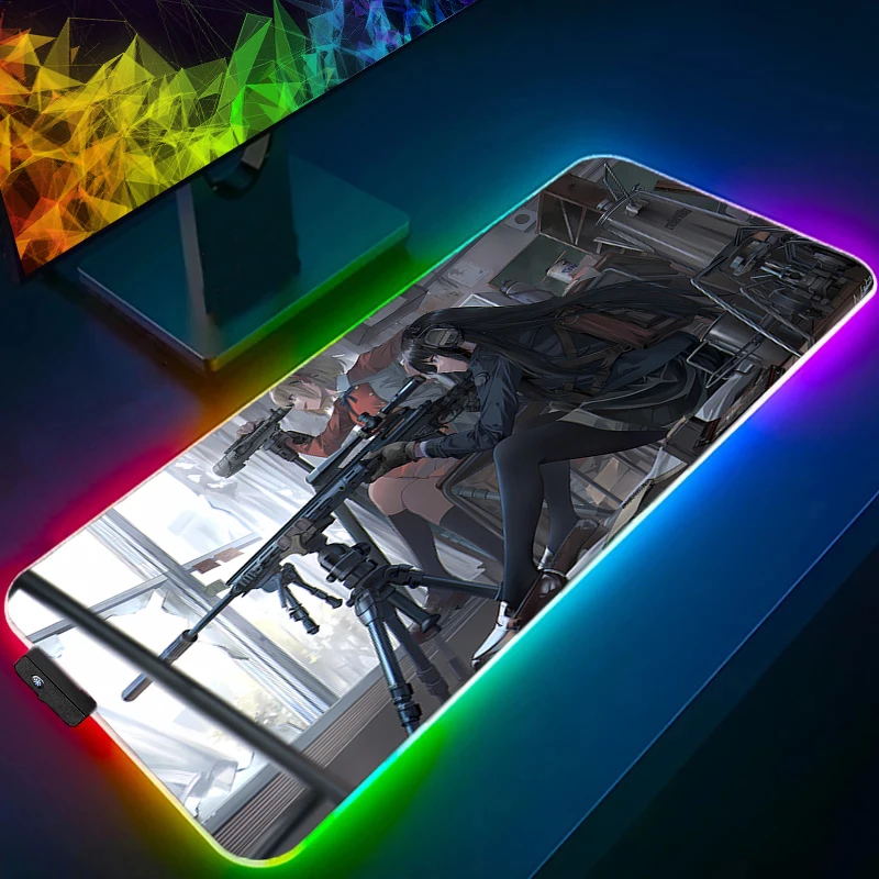 

Mouse Pad Kawaii Gaming Accessories RGB Notbook Computer Speed Mini LED PC L-lycoris R-recoil Gamer Keyboard Desk Mat Mousepad