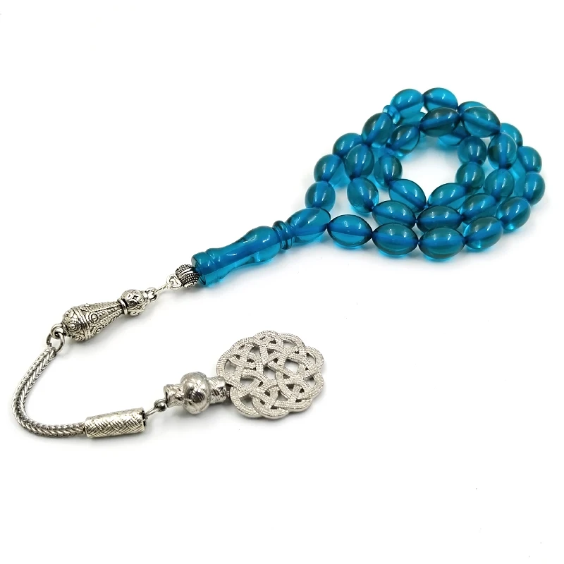 Tasbih Blue Resin turkish accessories bracelet misbaha Muslim 33 prayer bead Arabic fashion eid gift ramadan