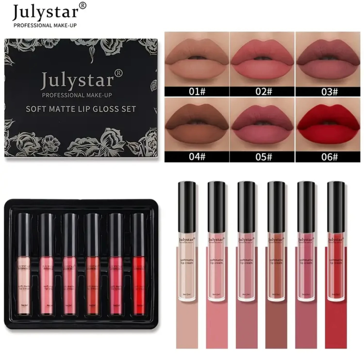 

Velvet Lip Glaze Set - Waterproof, Non-Fading, Long Lasting, Smooth Color - Women's Gifts, Moisturizing Lipstick