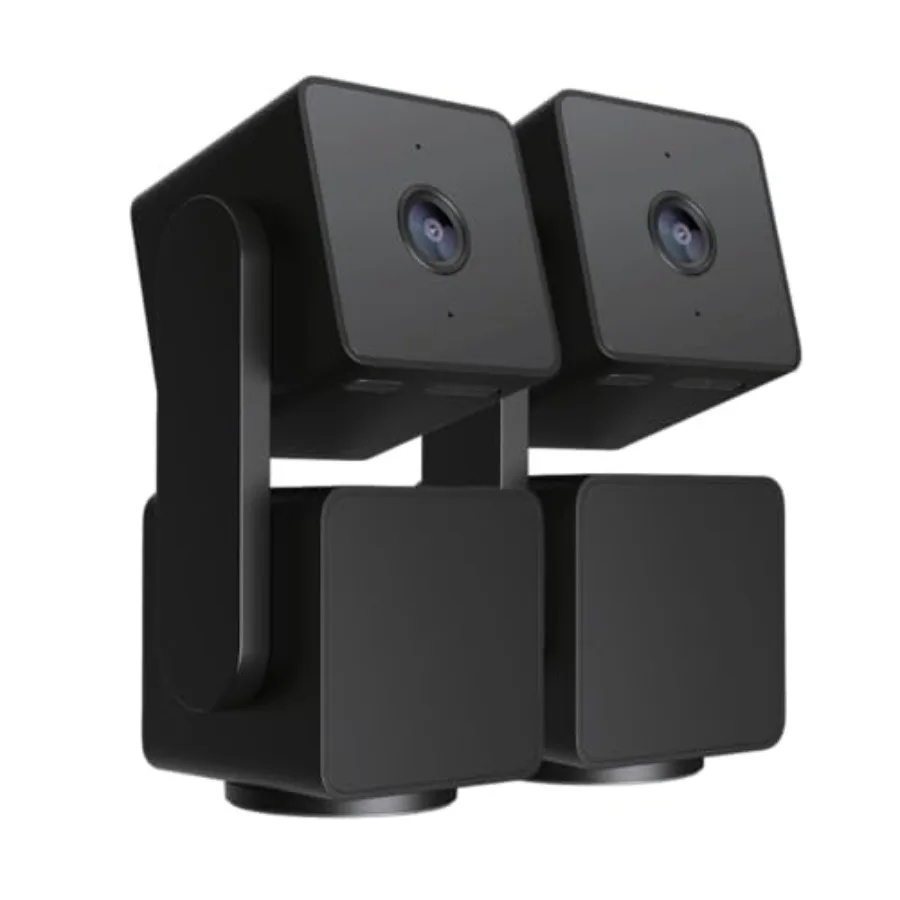 Indoor/Outdoor security camera with IP65 rating, 1080P resolution, 360 pan/tilt/zoom, color night vision, motion tracking for b