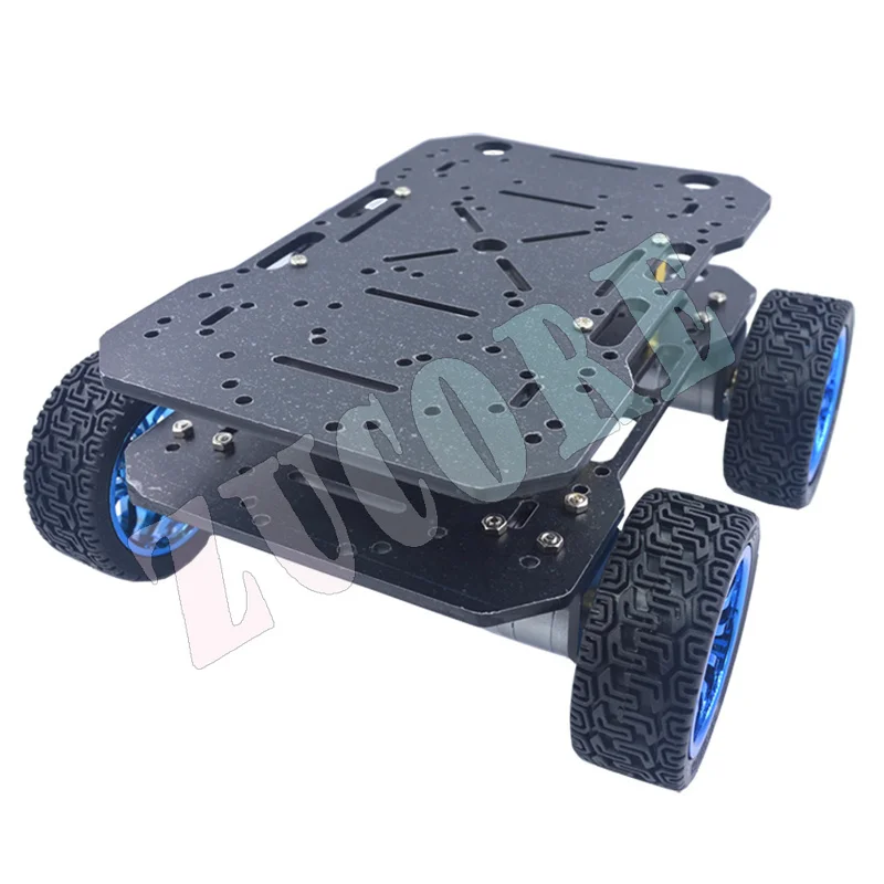 

520 370 DC Gear Motor 4 Wheel 4WD Robot Smart Car Chassis Kit Encoder Motor Obstacle Avoidance Robot Kit Smart Car Chassis