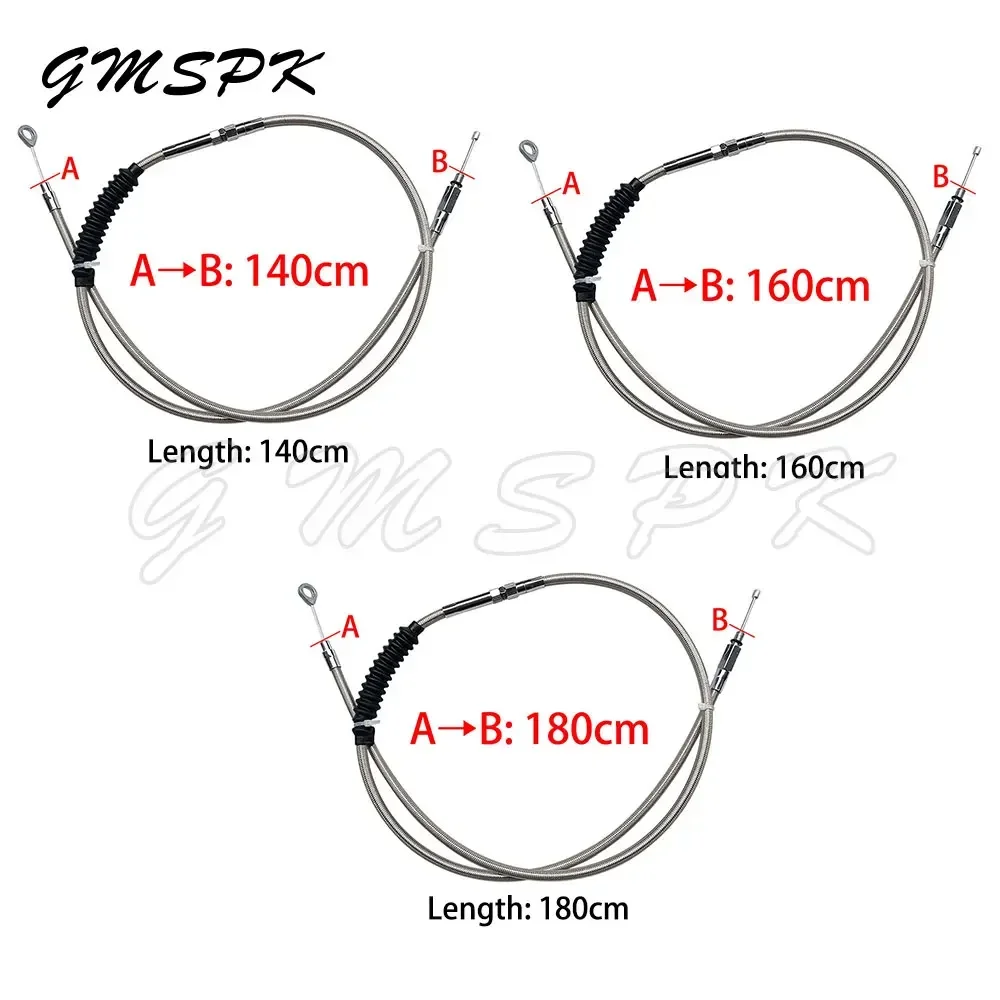 Cable de Control de embrague para motocicleta, accesorio compatible con Harley XL883 XL1200N Sportster Iron 140 180, 883-1200 cm de longitud