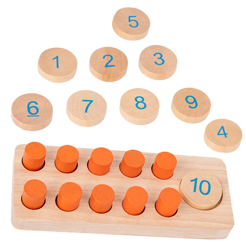 Counting Toy Kids Learning Materials Wooden Toys Abacus for Toddlers 1-3 Peg Board