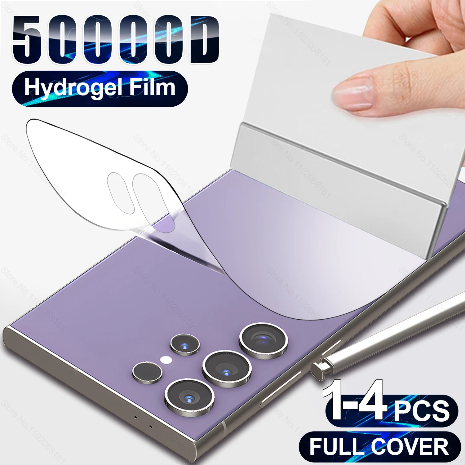 Film de protection arrière en hydrogel pour Samsung Galaxy, S24, S23, S22, S21, S20 Ultra, S10, S9 Plus, A54, A34, A53, A52, A33, A32, A71, 1-4 pièces