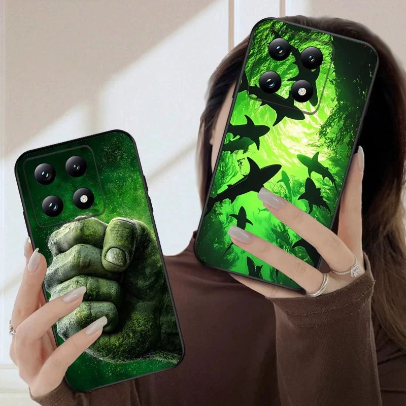 

A cute green fist For Xiaomi Poco X7 M7 Pro 5G M5 X4Pro 4 M6 4G C65 C75 F6 F5 X6 5 7 X5 F7 Ultra M5S M4Pro 5G soft phone case