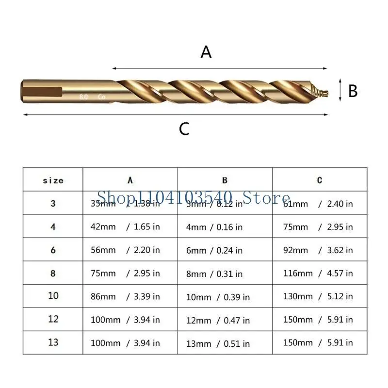 02DC 3-13 مللي متر الكوبالت مثقاب الخشب تويست جوبر طول مثقاب الخشب عرقوب مستديرة ل تصلب معدن الحديد البلاستيك والخشب المعادن