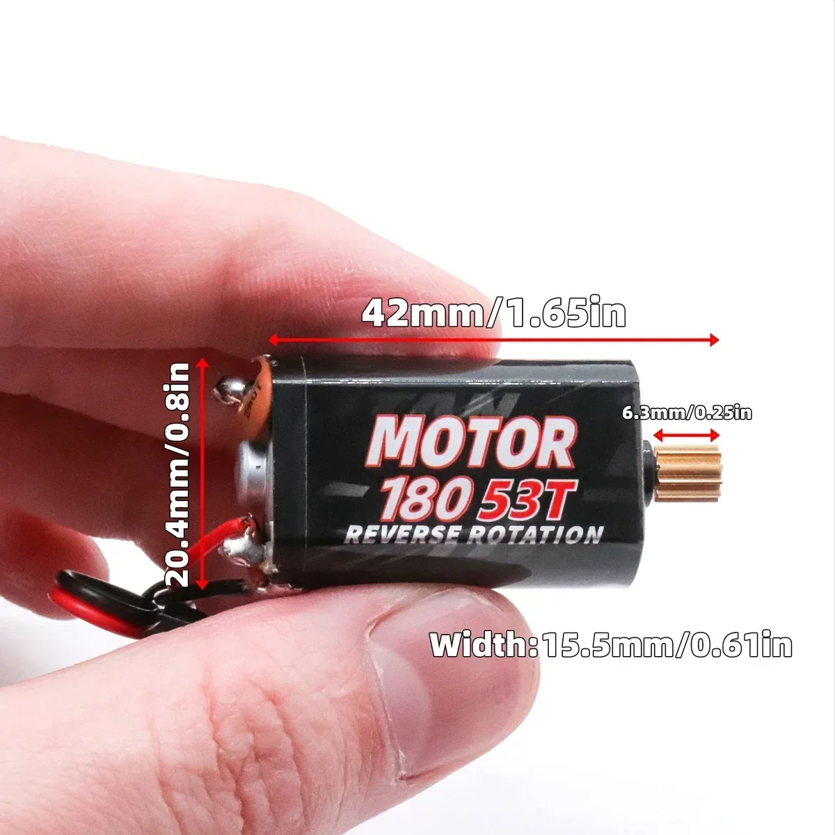 NEEBRC 180 Brushed Motor 53T 60T 70T 80T with 11T Pinion Motor Gear for 1/18 RC Crawler Car Monster Climb TRX4M TRX4-M Parts