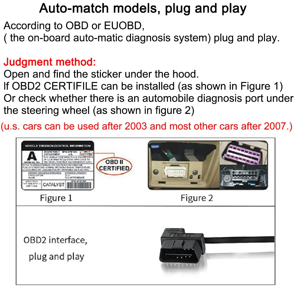 A205 OBD2 Auto Digital Tachometer Meter OBD Bordcomputer Auto Display Gauge OBD HUD Head Up Display Reise Display Geschwindigkeit meter – Detail 3
