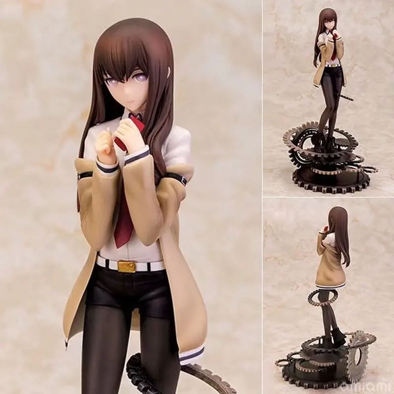 

26cm Steins Gate Makise Kurisu 1/7 Scale Figurine Pvc Model Toy Doll Collectible Decoration Desktop Gift