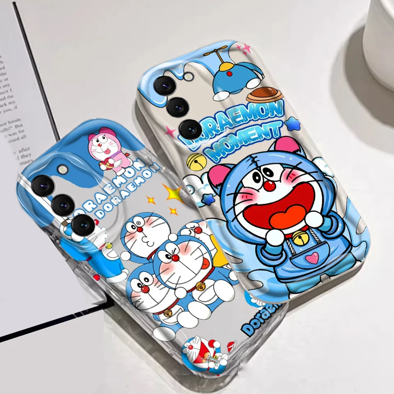 D-Doraemons Art Cute Cartoon For Samsung S24 S23 S21 S20 Ultra Plus FE A73 A72 A71 A51 A31 A05S A05 A04 5G Wave Oil Cover