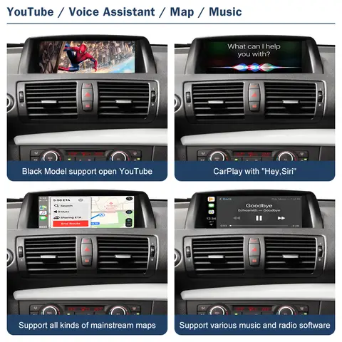 Road Top trådlös CarPlay Android Auto för BMW 1-serien E81 E82 E87 E88 2008-2012, med Mirror Link Airplay-funktioner 6 best sales BMW 120d E87 - №6