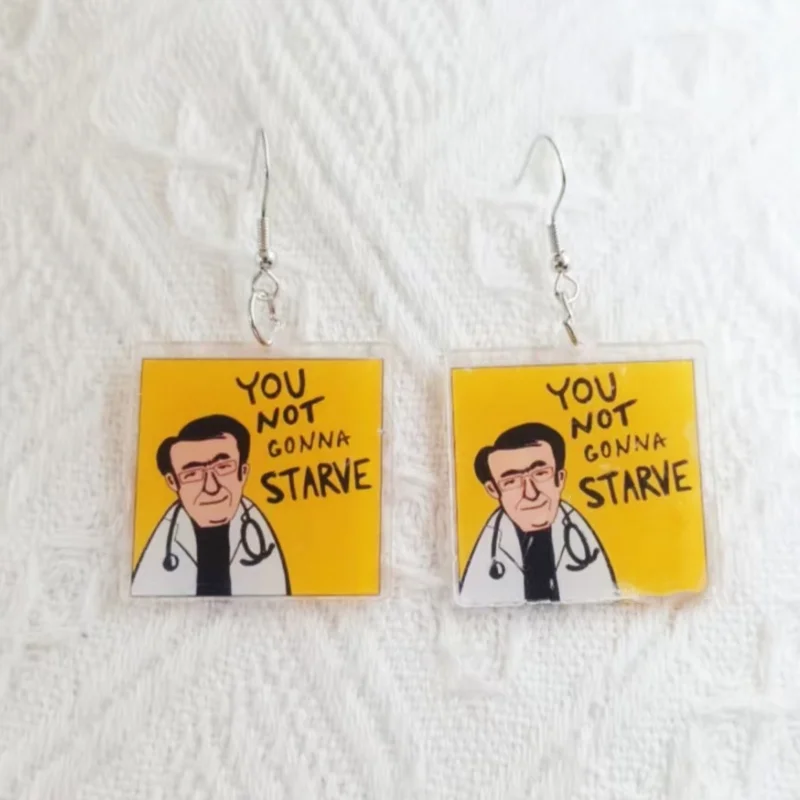 زوج واحد من أقراط الطبيب الأكريليك، والأقراط النسائية، الخيار الأفضل للهدايا